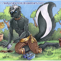 Daffodill Skunk Print 8.5 x 11
