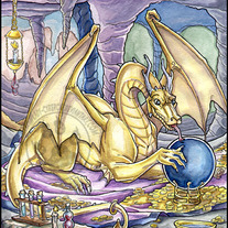 Golden Dragon Cave Print 8.5 x 11
