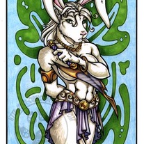 Warrior Rabbit Print 8.5 x 11
