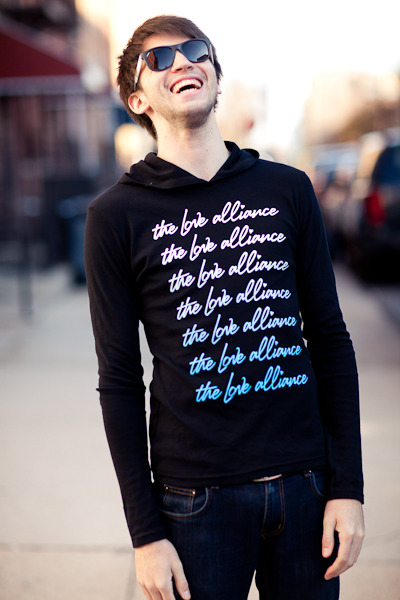 Black Logo Long Sleeve Hoody