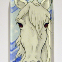 "White Horse" Glass Pendant ***ORIGINAL***