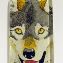 "Wolf" Glass Pendant ***ORIGINAL***