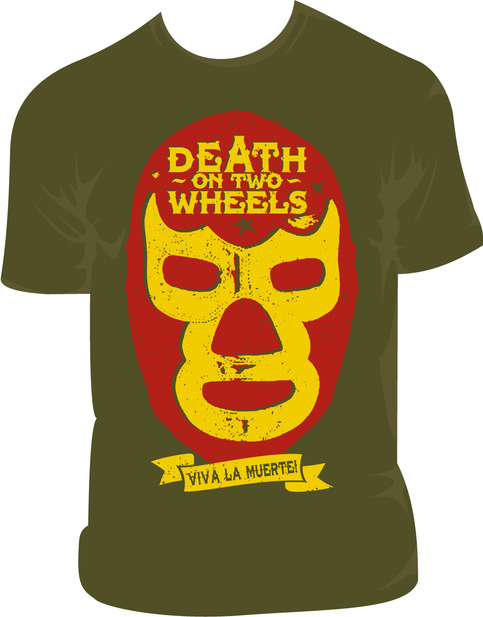 Mexican Wrestler Mask T-Shirt (Army)