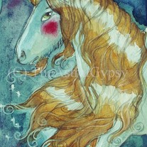 UNICORN small fantasy art print 5 x 7