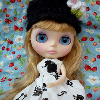 black fuzzy ushanka
