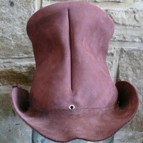 Leather top hat
