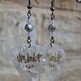 White pearl guitar pick earrings - Thumbnail 3