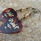 Tortoise guitar pick earrings - Thumbnail 1