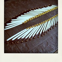 Gold Gypsy - Porcupine Quill Tassel Earrings