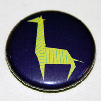 SALE!! ORIGAMI GIRAFFE 1" Button