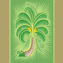 "Cocos Nucifera"-Coconut palm-Limited edition archival inkjet print on canvas with matte