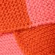 Bi-color Hand-knit Scarf - Thumbnail 1