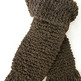 Chocolate Hand-knit Bouclé Scarf - Thumbnail 1