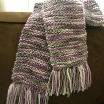 Winter Sister: Hand-knit 100% Wool Scarf