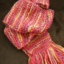 Hand-knit 100% Wool Scarf 