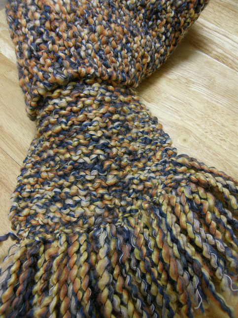 Fall Folliage: Hand-knit Scarf