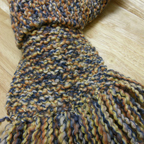 Fall Folliage: Hand-knit Scarf