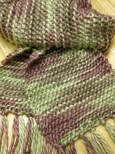 Silvery Blue & Plum Scarf