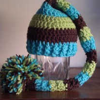 infant chocolate lime elf hat