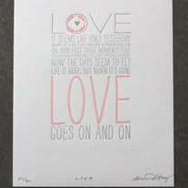 Love Goes On And On Print