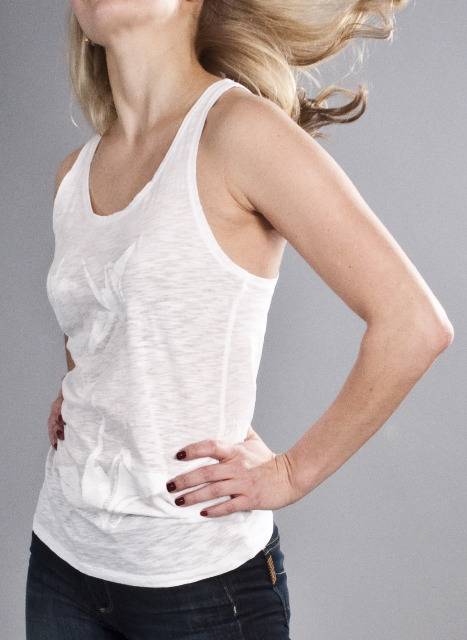 Origami Cranes White on White Tank