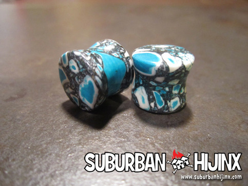 Blue Crazy Agate Saddle Plug