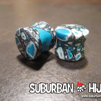 Blue Crazy Agate Saddle Plug
