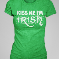 Kiss Me I'm Irish Ladies Tee