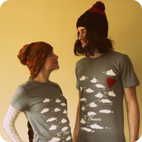Hand-sewn-on Pleasants Cloud Tshirt