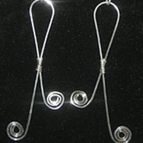 Sterling Silver Swirl Earrings
