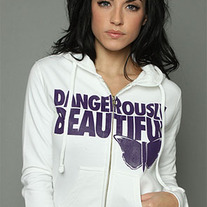 DB Logo Hoodie white/purple