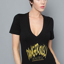 Malibu DB V-Neck in Black