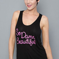 So Damn Beautiful Oversized Tank in Black