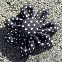 Fabulous Flowers - Black & White Polka Dot