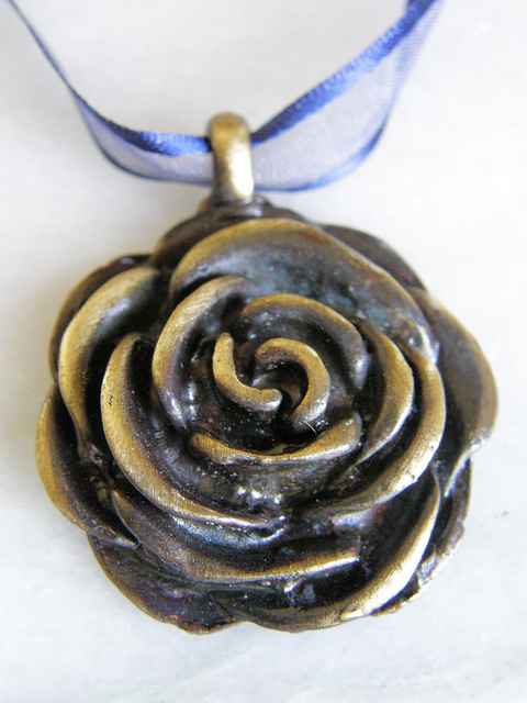 Bronze Flower Necklace