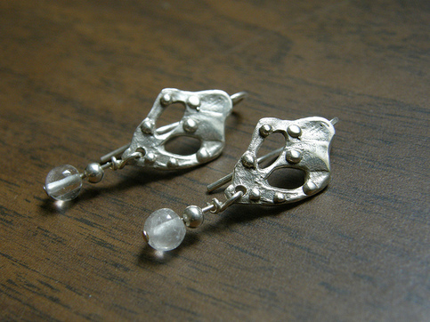 Sterling Silver Earrings with Quartz