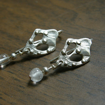 Sterling Silver Earrings with Quartz