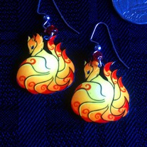 Nine Tailed Kitsune Earrings