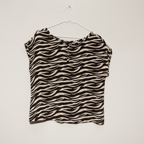 Zebra Print Silk Tee