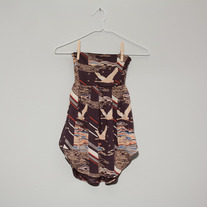 Urban Outfitters Strapless Bird Print Top