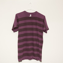 American Apparel Stripe Purple Tee