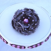 SALE: Brown & Pink Polka Dot