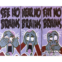 See No Brains 8x10 Print