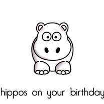 Hippos on your Birthday card