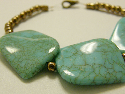 Bronze and Turquoise Bracelet
