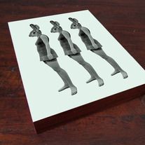 Three Lovely Ladies - Wood Block Print