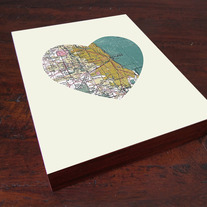I Love Chicago - Wood Block Print