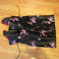 Shoe Bag, Black Floral