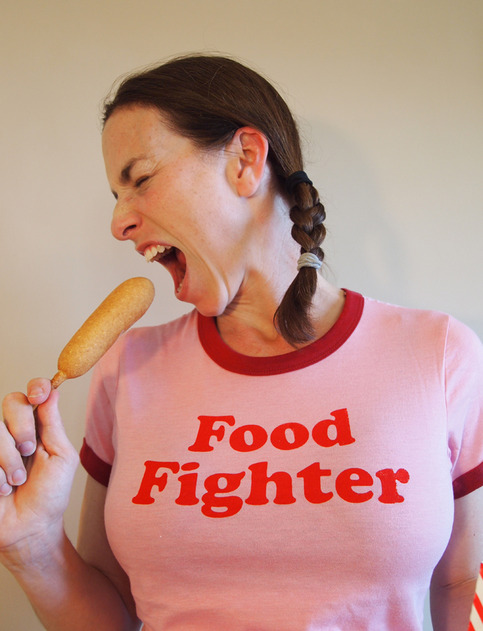 Food Fighter - Red Women's Ringer