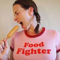 Food Fighter - Red Women's Ringer